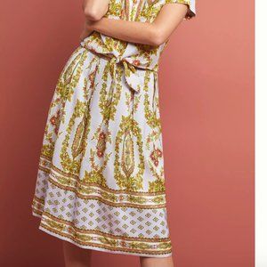 Anthropologie Maeve Echarpe Lilac Pleated Skirt Size 4